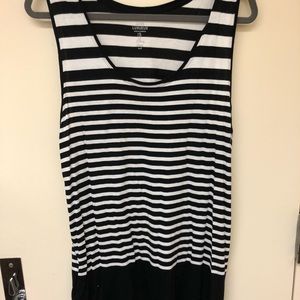 Gap black and white striped tank